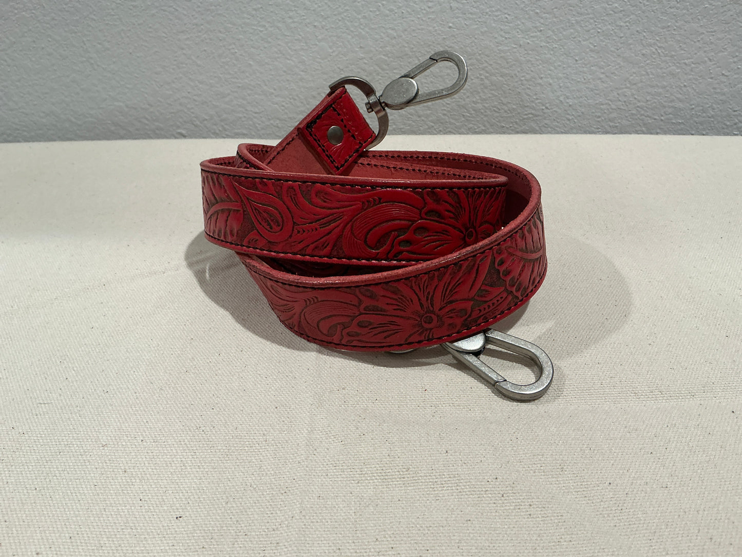 Leather Embossed Bag Strap