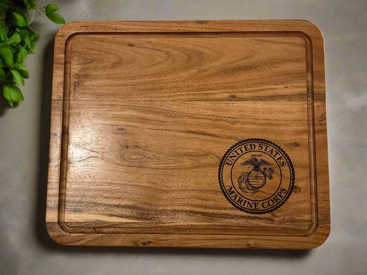 Marine Cutting Board Medium Corner Logo