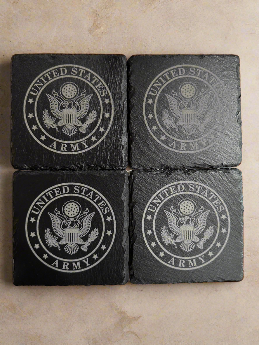 Army Slate Coasters
