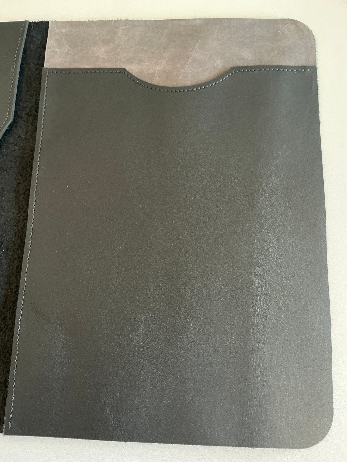 Leather Portfolio- iPad Black