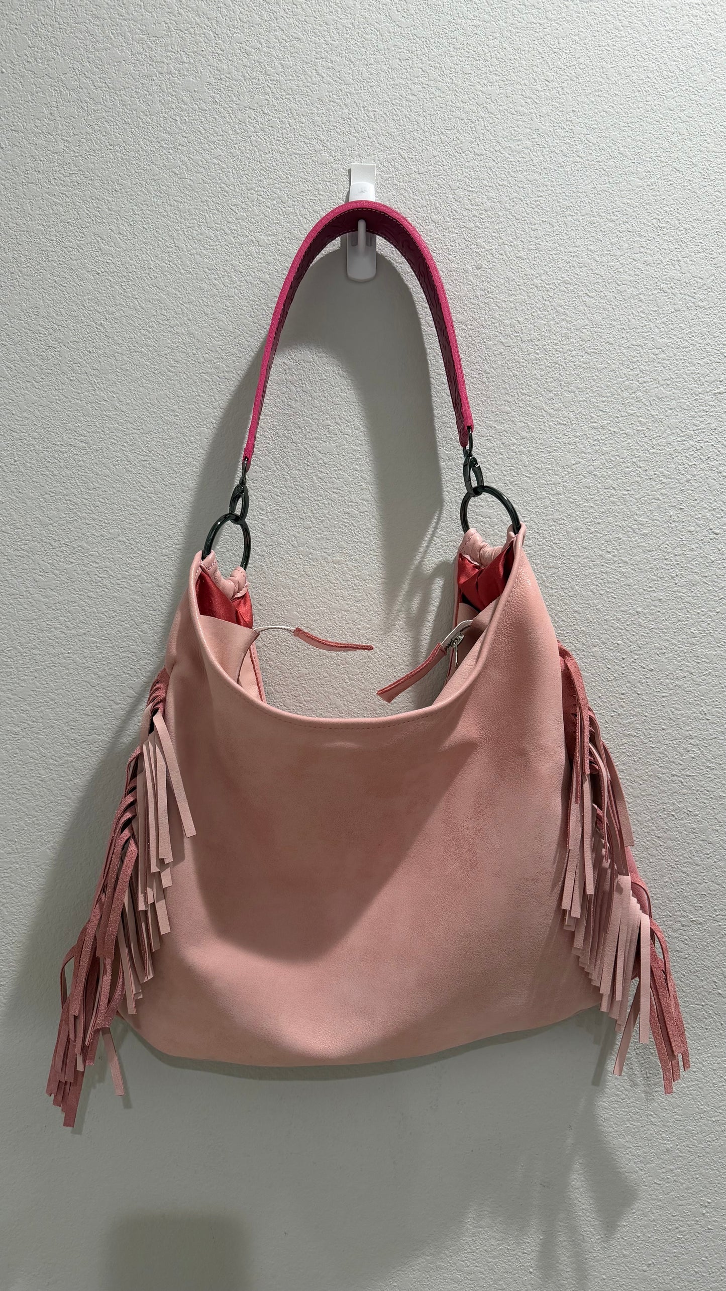 Fringe Leather BOHO Pink