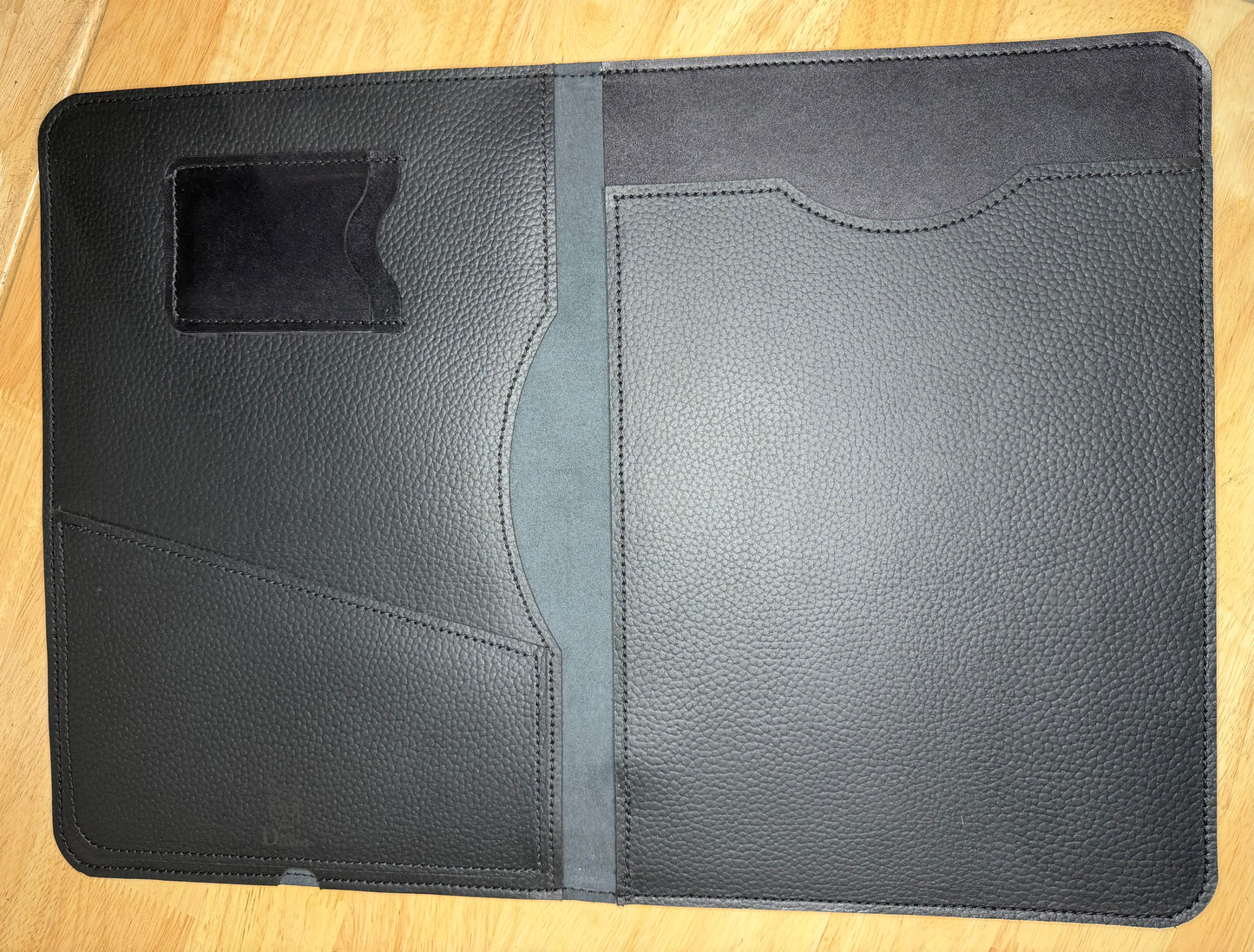 Leather Portfolio- iPad Black