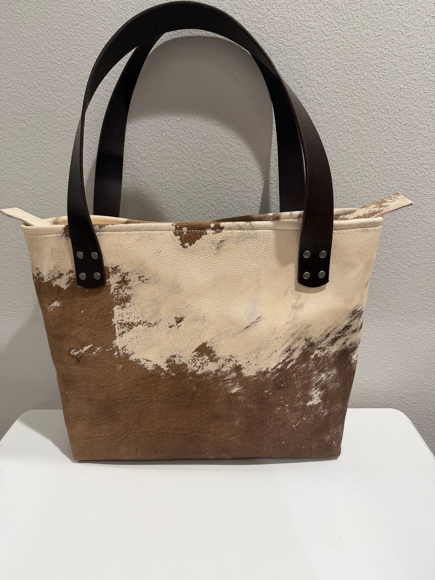 Smooth Cowhide Large Leather Tote #3