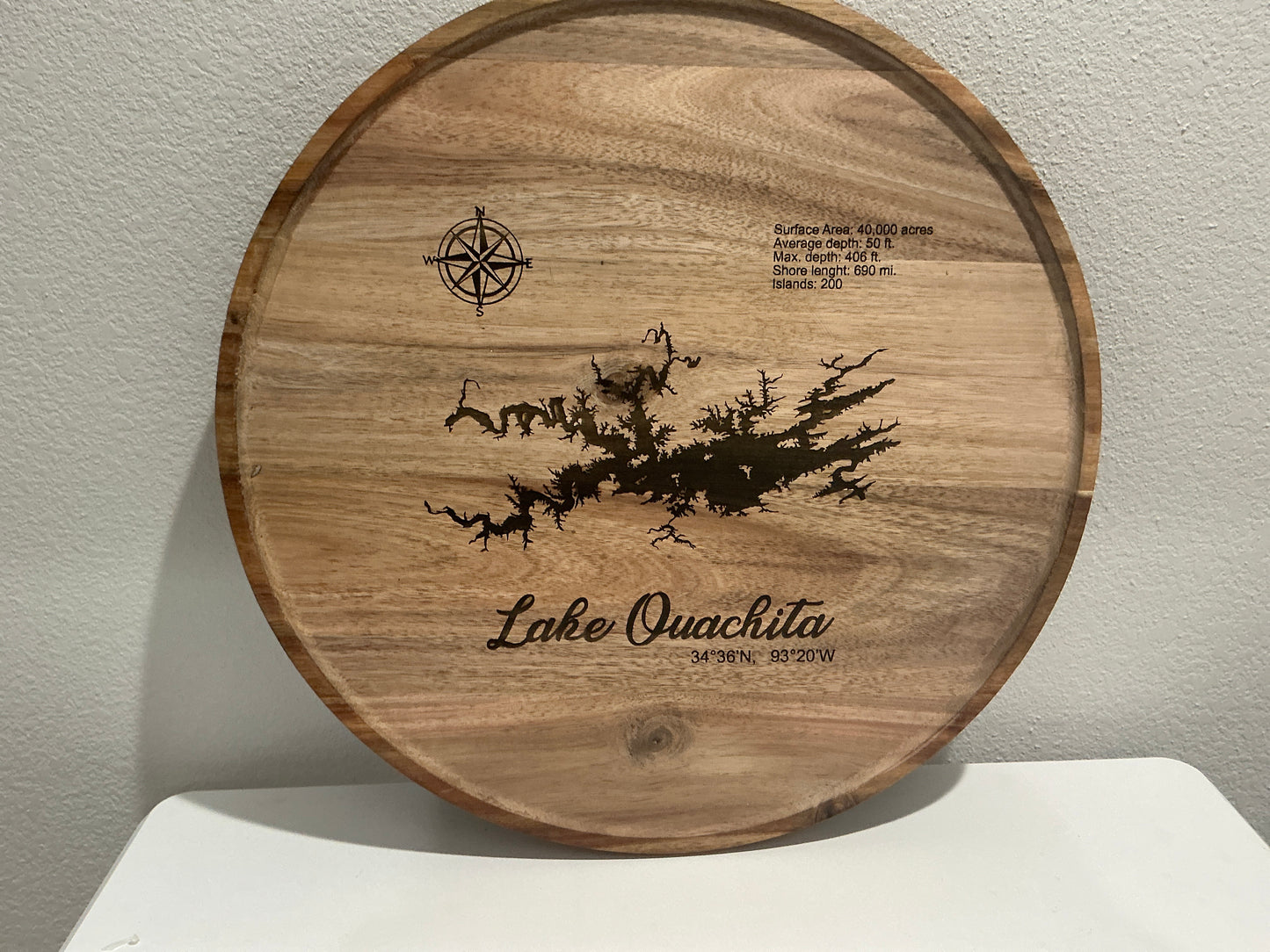 Lake Quachita Serving Tray