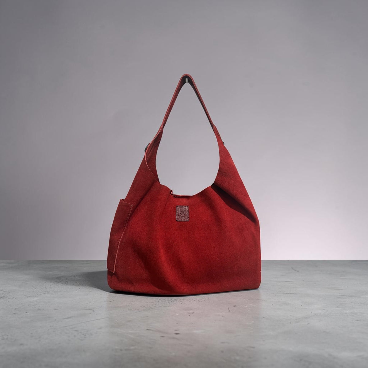 The Anne - Red Suede Leather Handbag