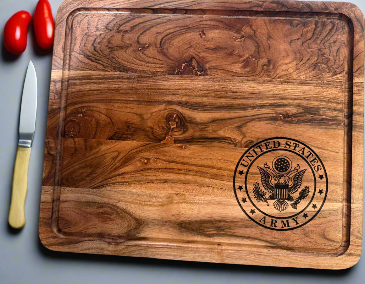 Army Cutting Board Medium Corner Logo