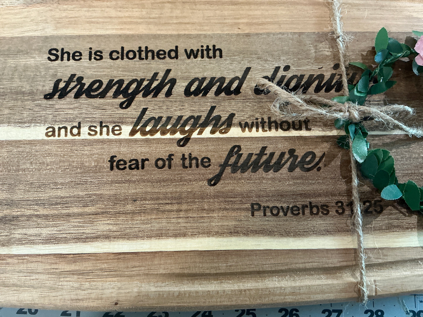 Proverbs 31:25 Board Towel Set