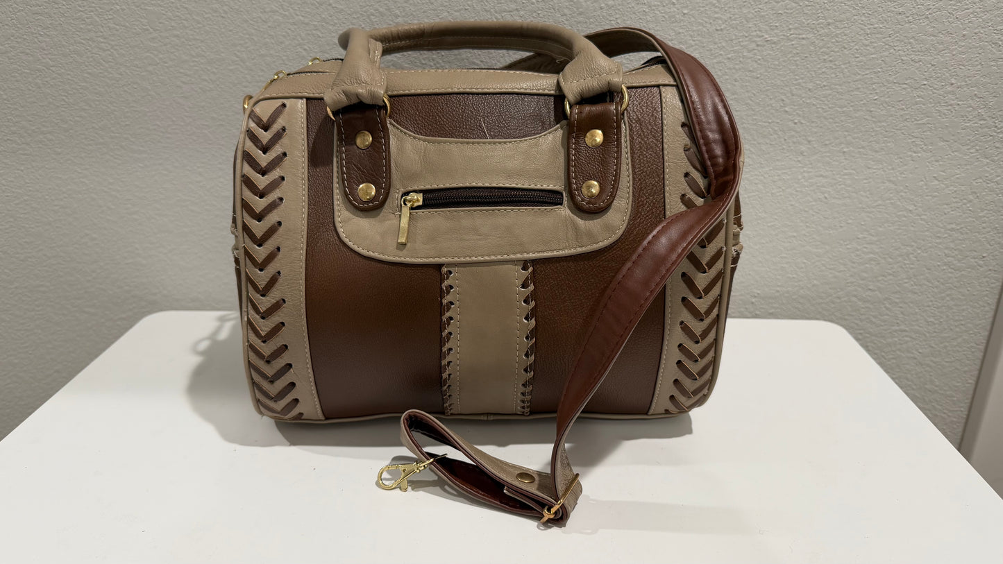 Women’s Leather Barrel Purse