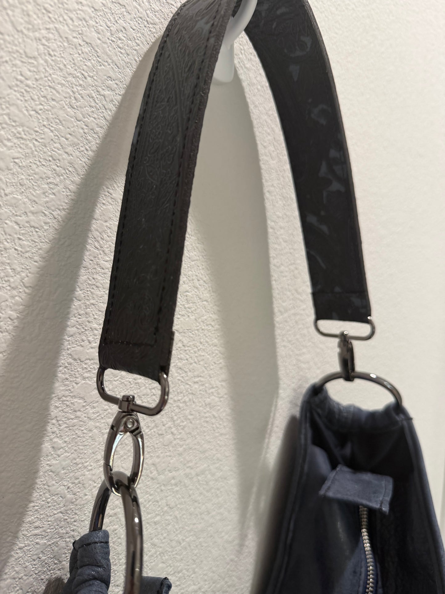 Fringe Leather BOHO Navy