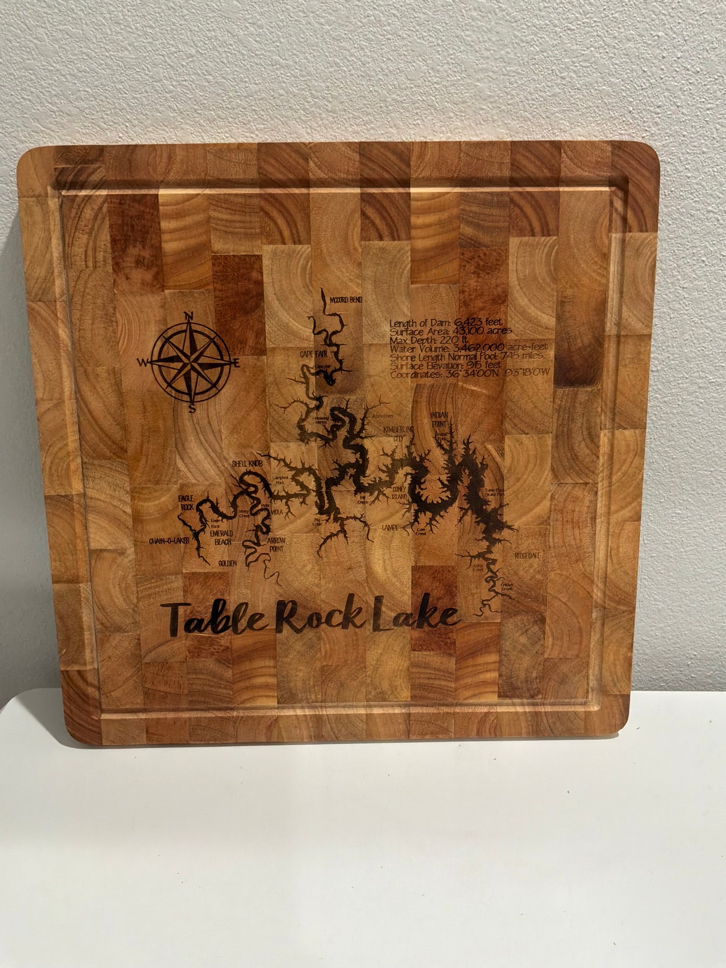 Table Rock Lake Butcher Block