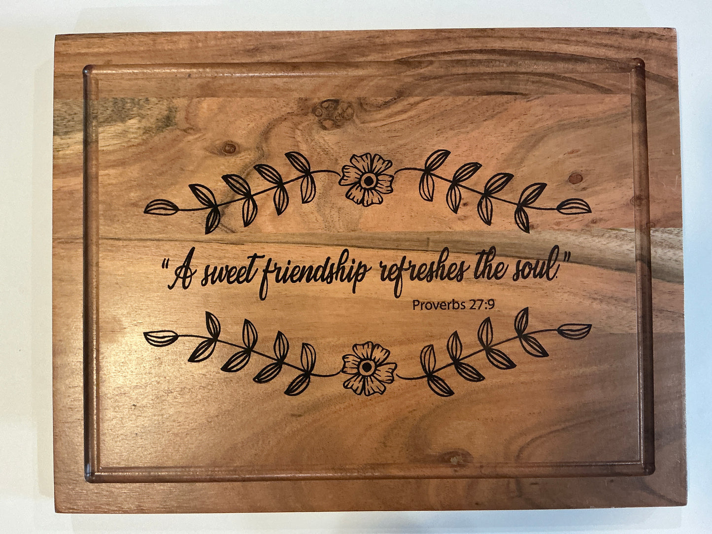 Sweet Friend Proverbs Board w/ handles