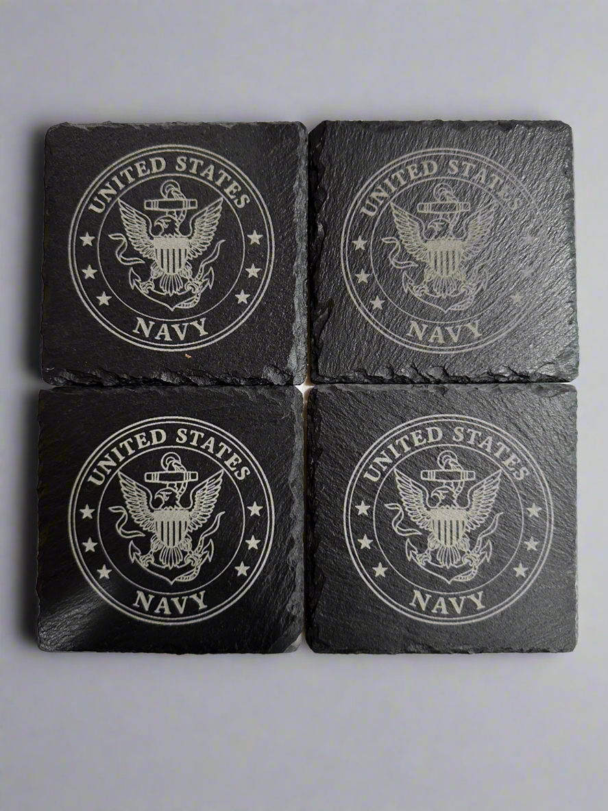 Navy Slate Coasters