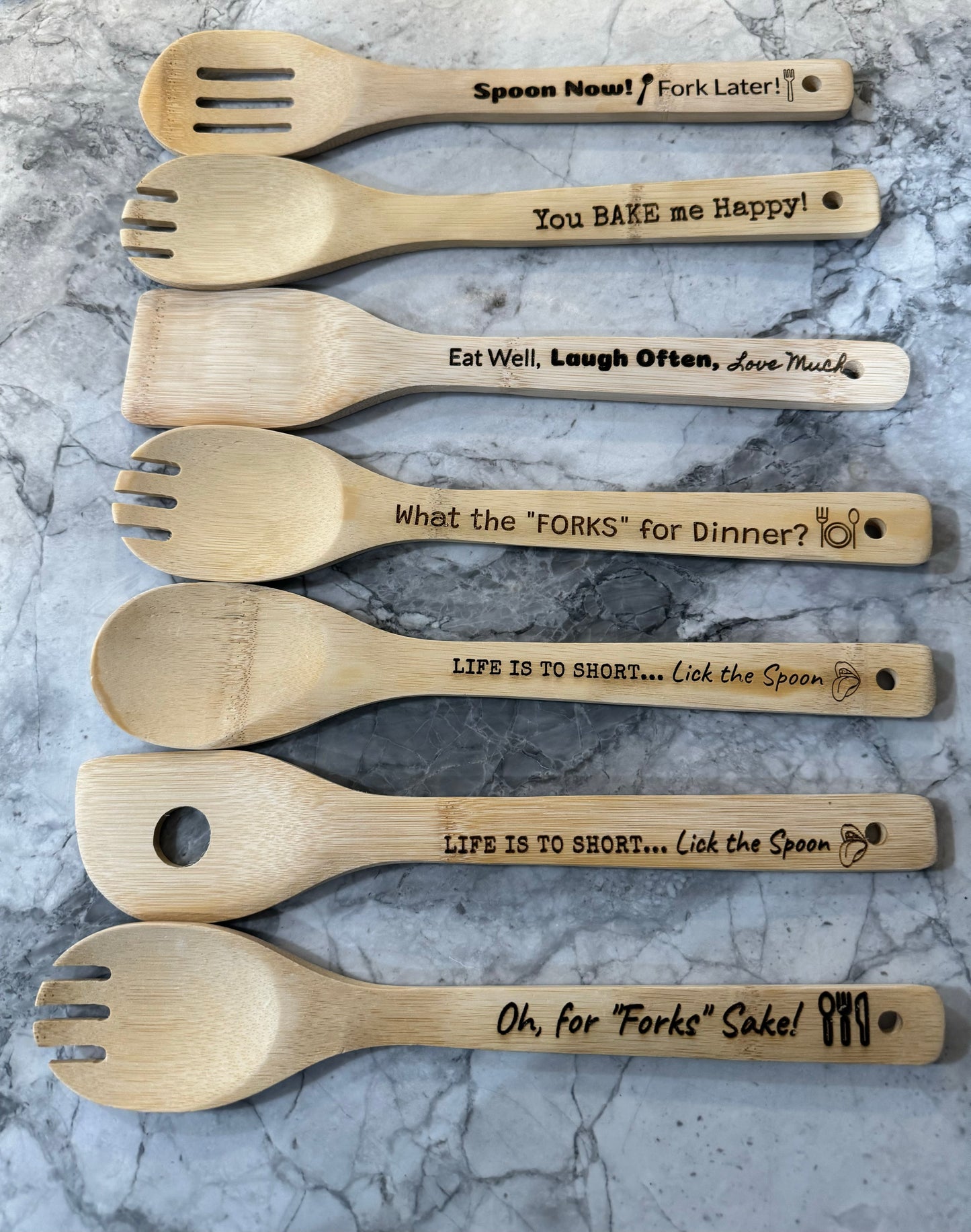 Humorous Wooden Utensils