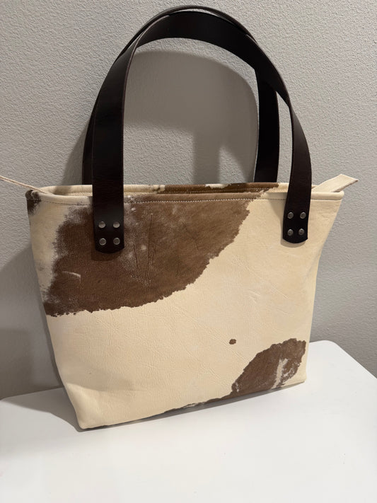 Smooth Cowhide Large Leather Tote #3