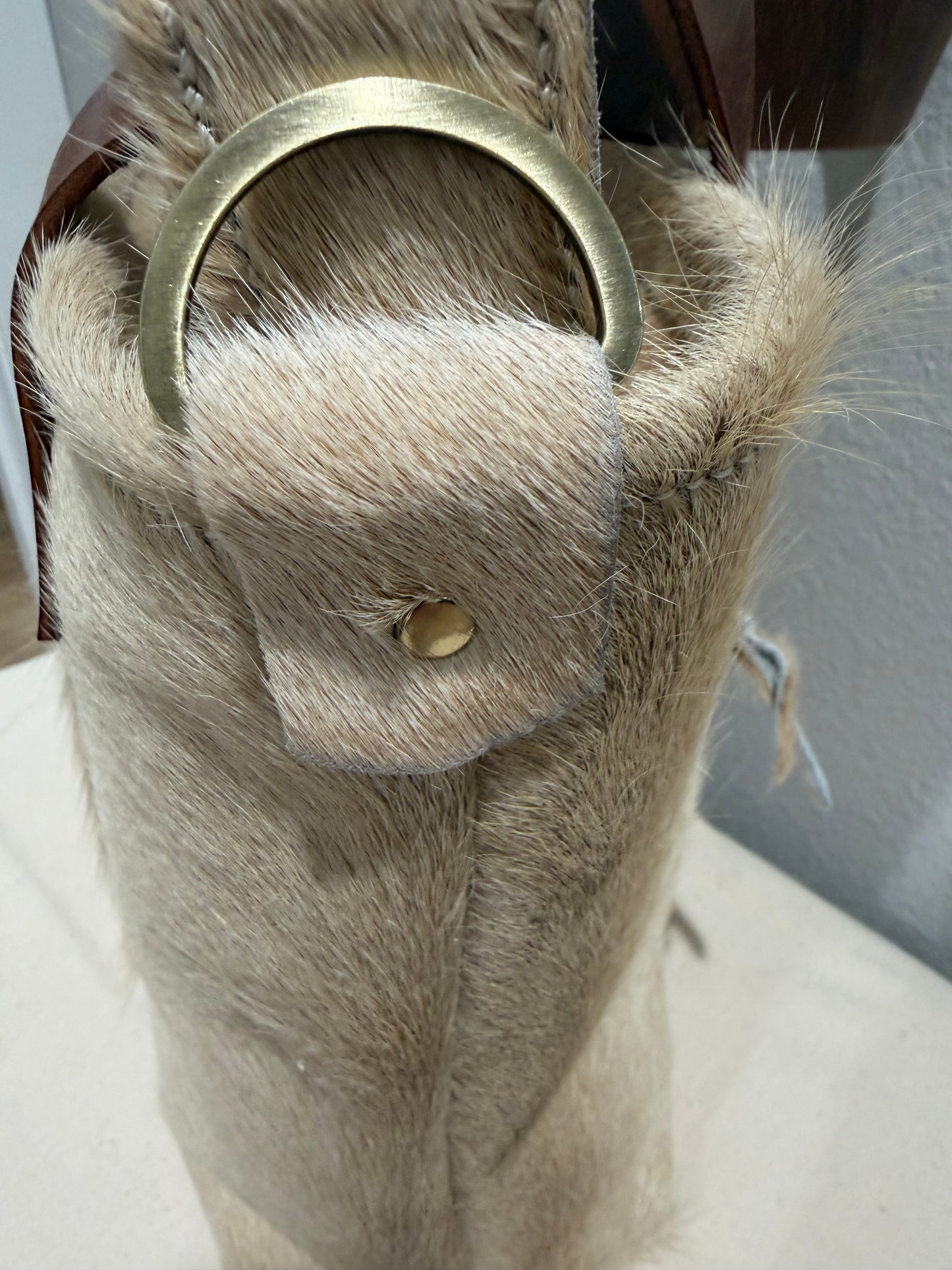 Tan Cowhide Large Leather Tote #2