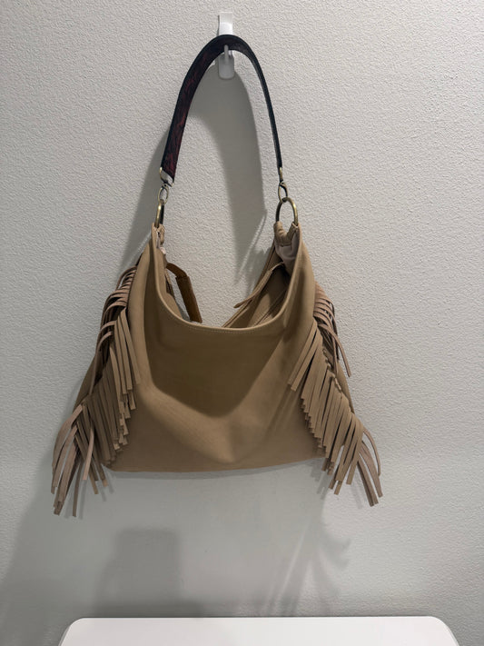 Fringe Leather BOHO Nubuck Leather Tan