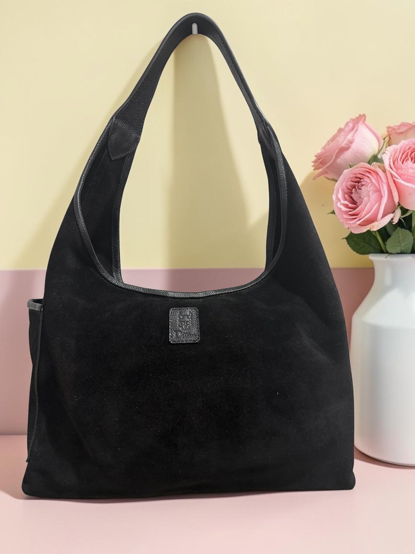 The Sofie - Suede Leather Handbag with Leather Trim