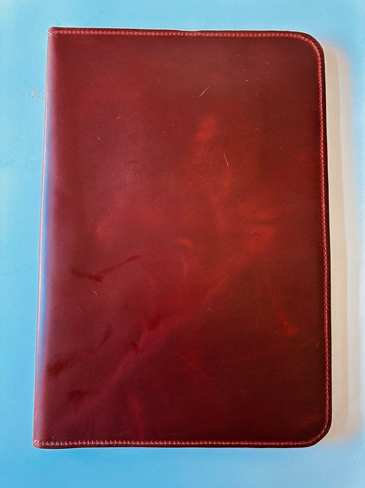 Leather Portfolio- iPad Brown Smooth