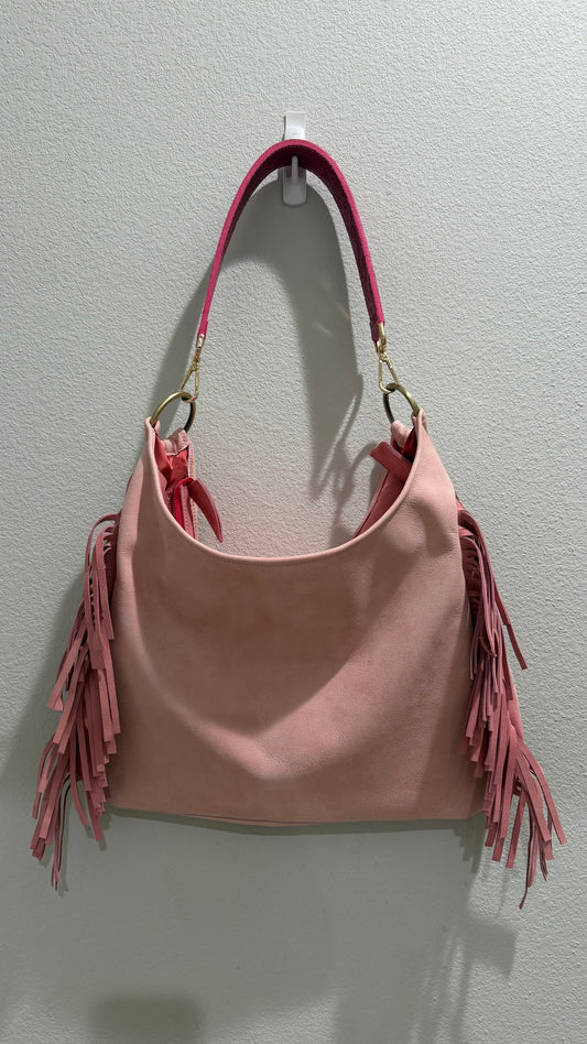 Fringe Leather BOHO Pink