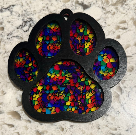 Dog paw suncatcher