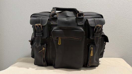 Leather Backpack Black V2