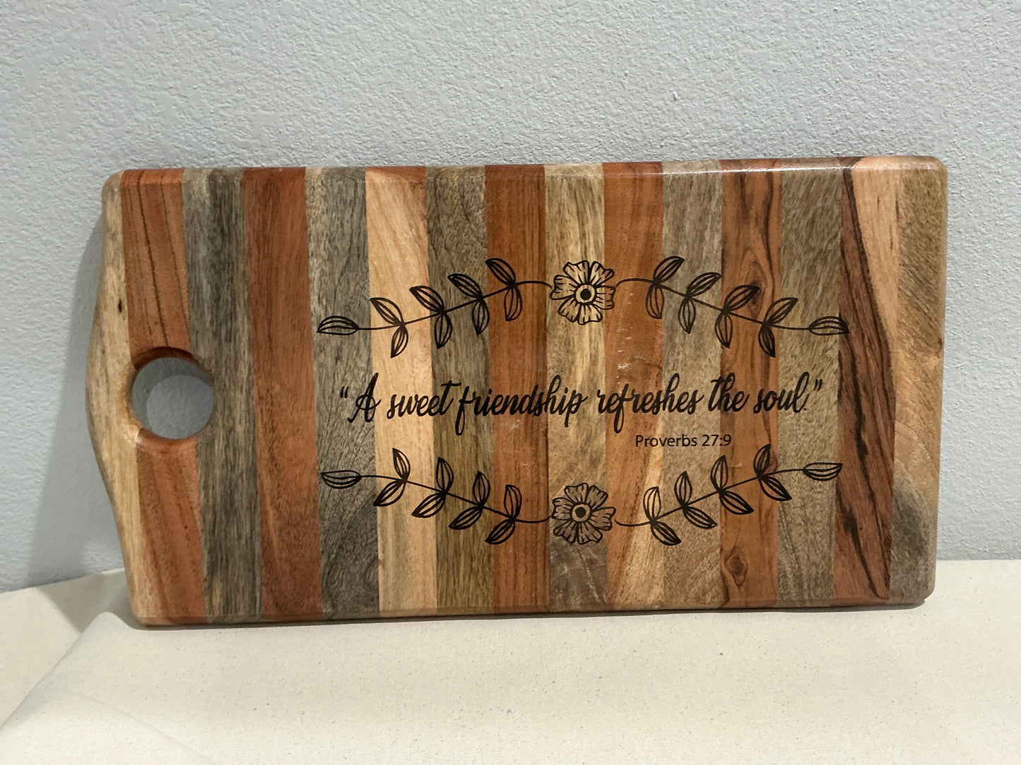 Sweet Friend Proverbs Board w/ Hole