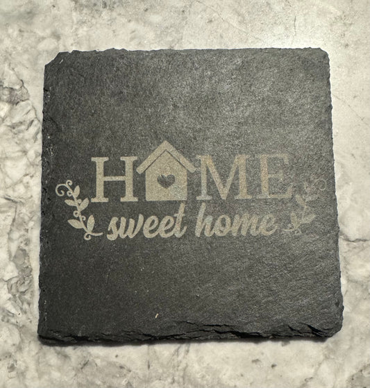 Home Sweet Home Slate Coaster Set