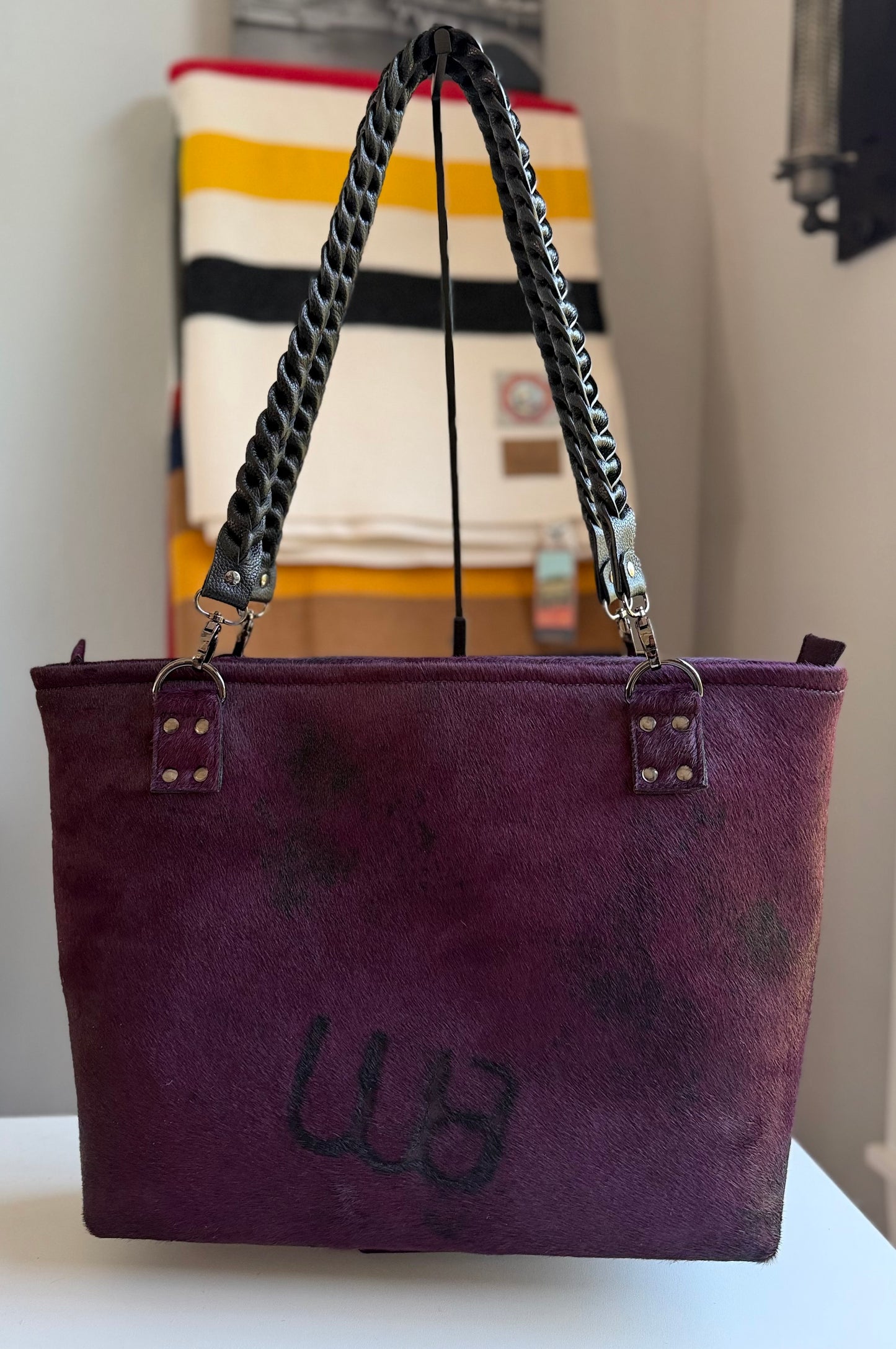 Large Leather Bag - Purple Reign