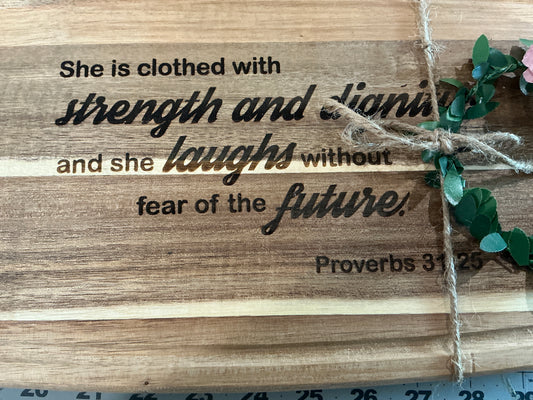 Proverbs 31:25 Board Towel Set