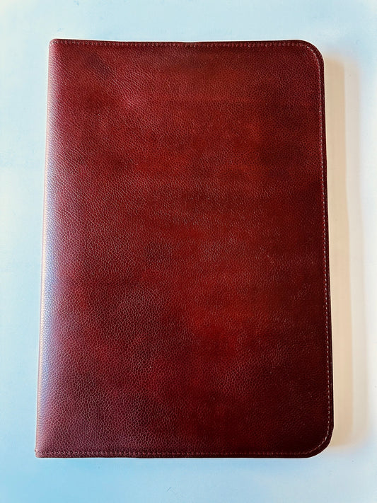 Leather Portfolio- iPad Brown Pebbled