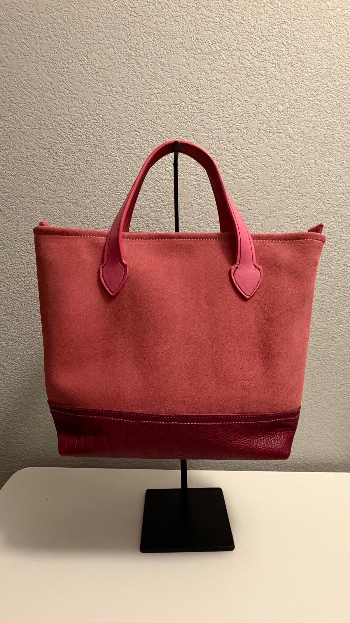 Sequiota Berry Beetle Leather and Suede Purse