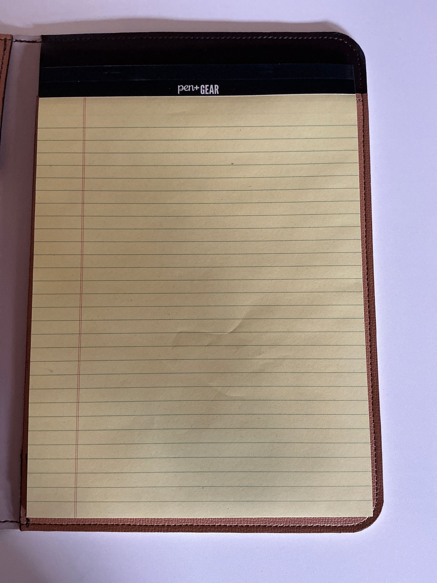 Leather Portfolio- iPad Light Brown Pebbled