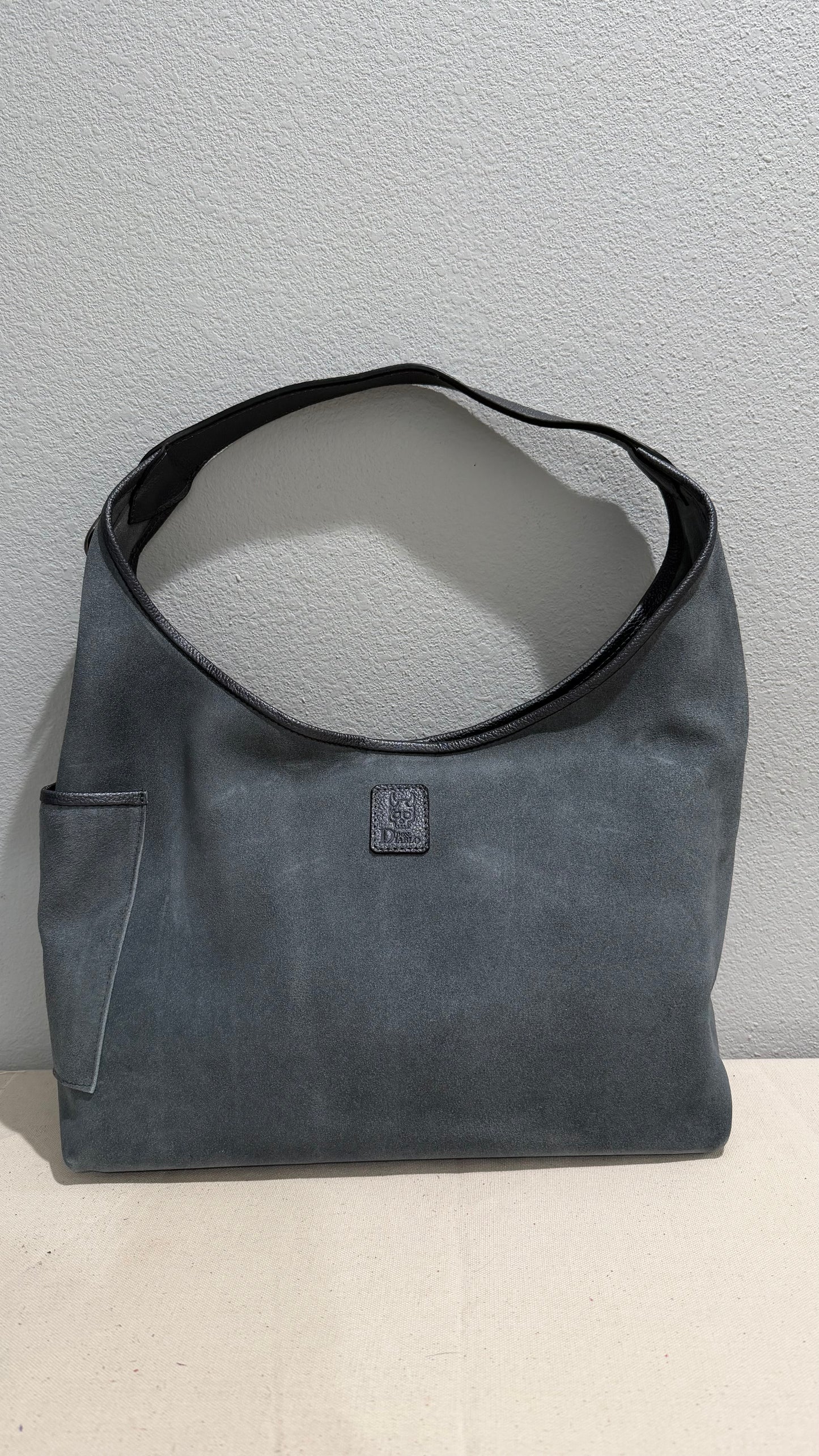 The Sofie - Suede Leather Handbag with Leather Trim