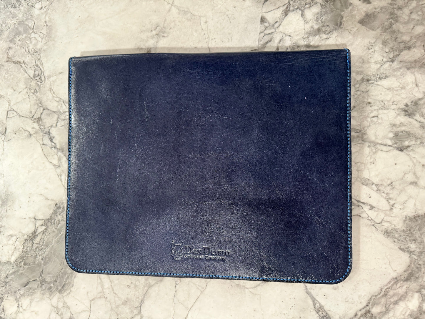 Leather iPad Case - Blue