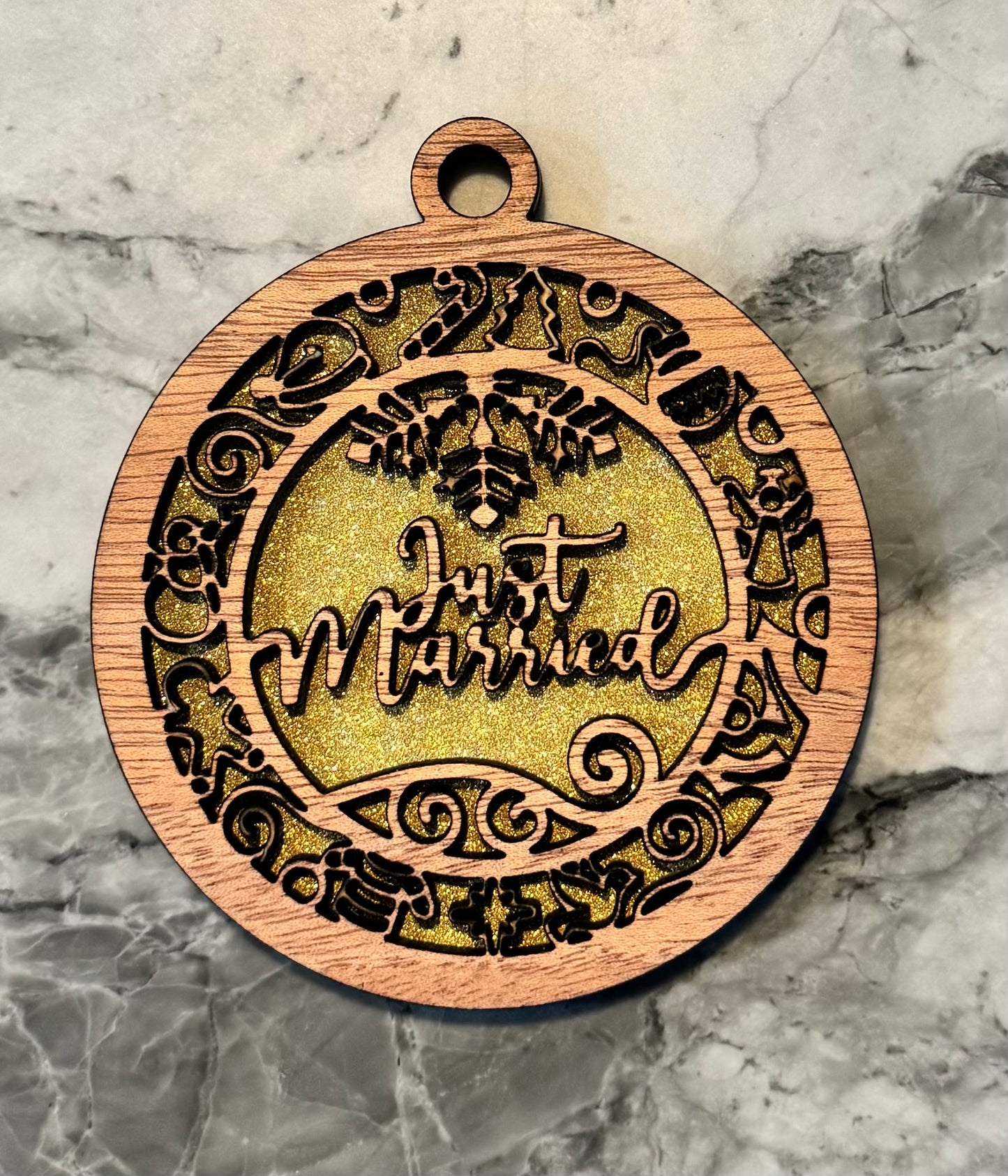 Christmas Ornament Medium - Just Married