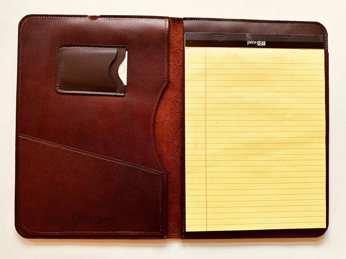 Leather Portfolio- iPad Brown Pebbled