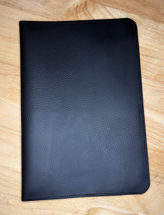 Leather Portfolio- iPad Black