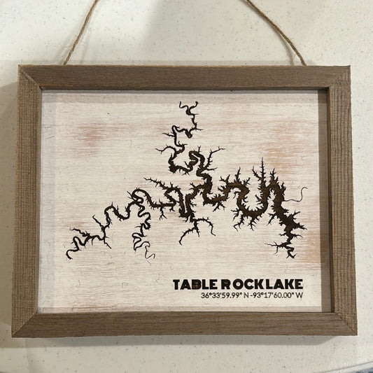 Table Rock Lake Framed Sign