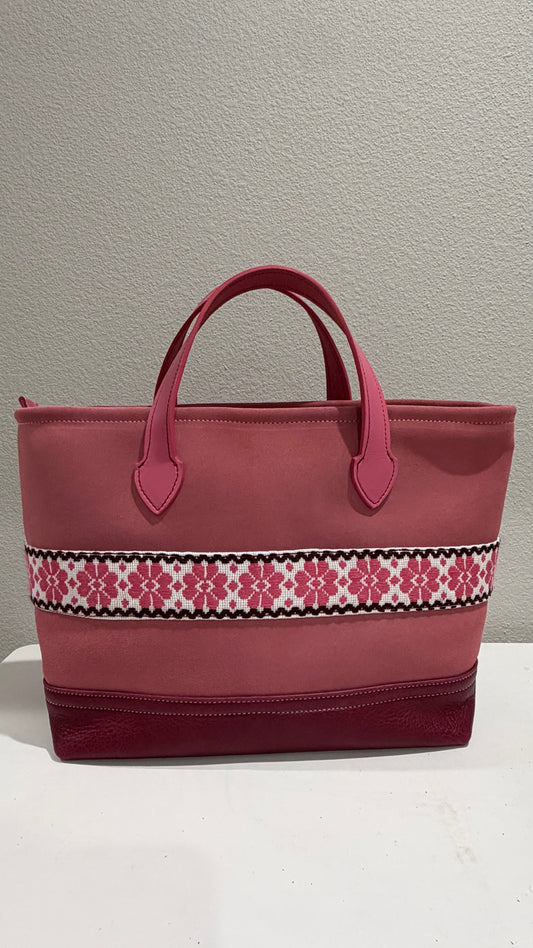 Leather and Suede Dolce Rosa Bag