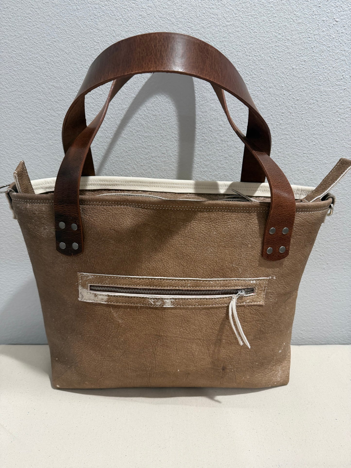 Smooth Cowhide Large Leather Tote #2