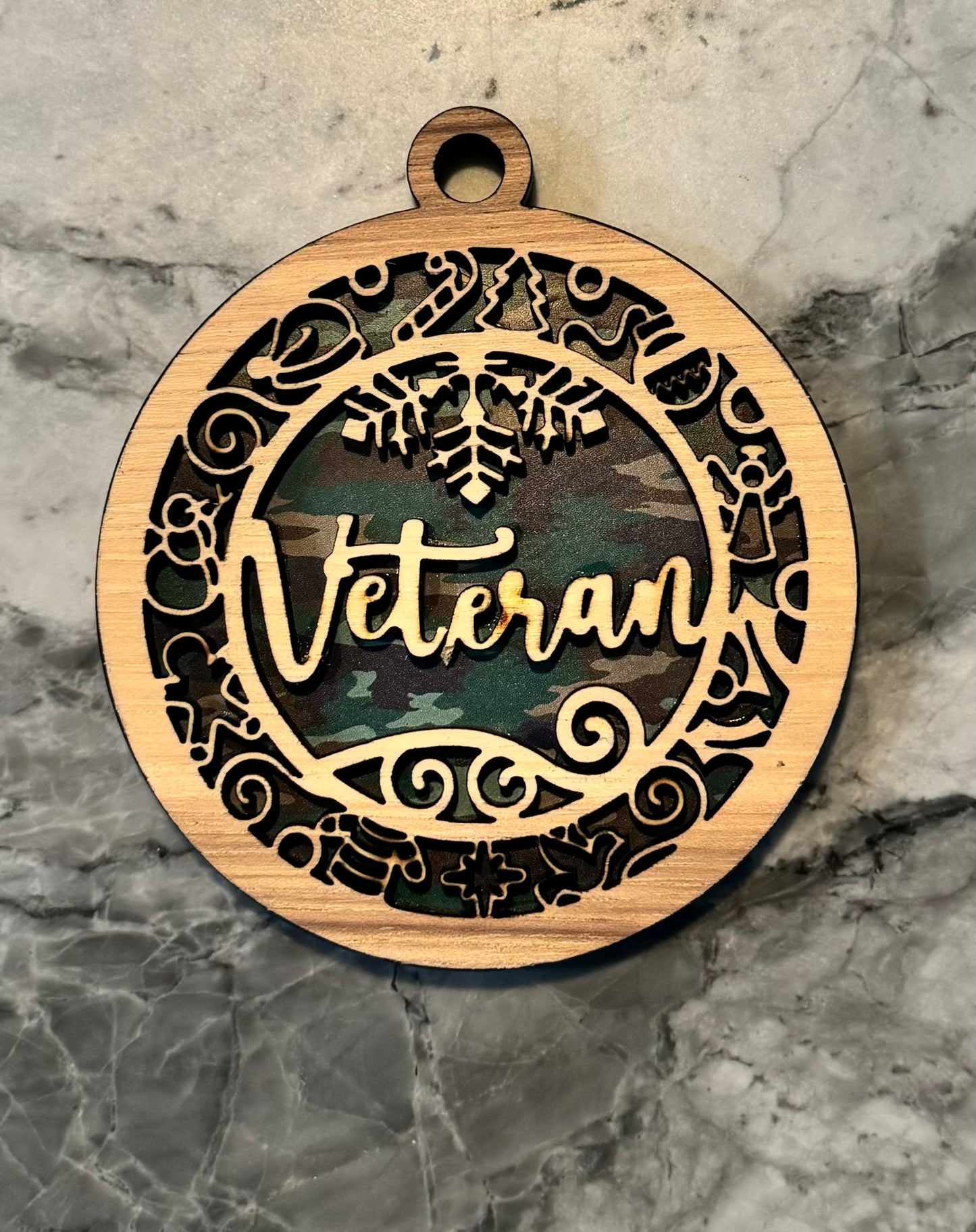 Christmas Ornament Medium -Veteran