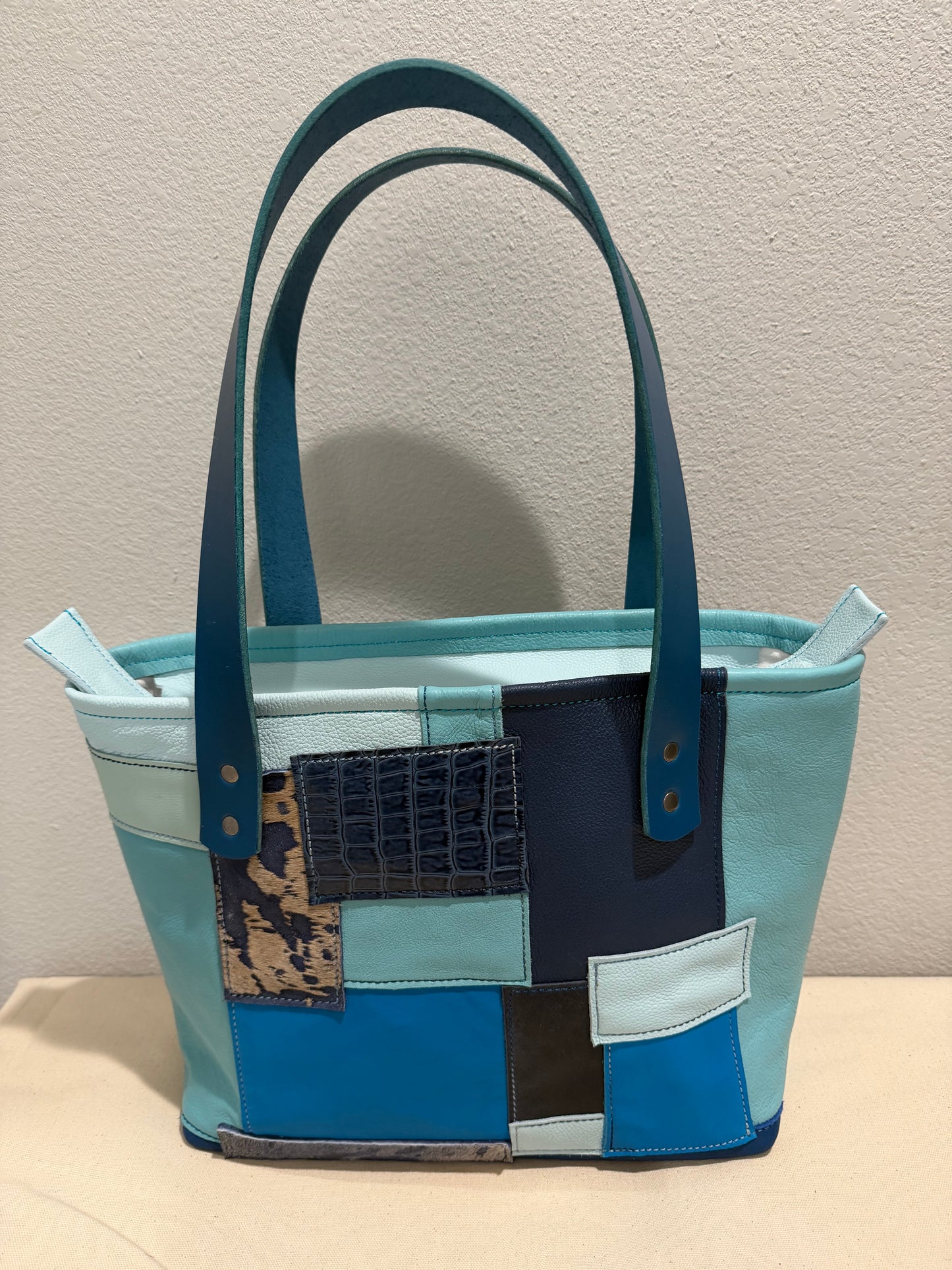 Leather Boro Bag - Blues