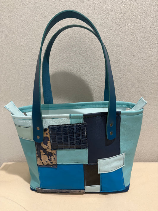 Leather Boro Bag - Blues