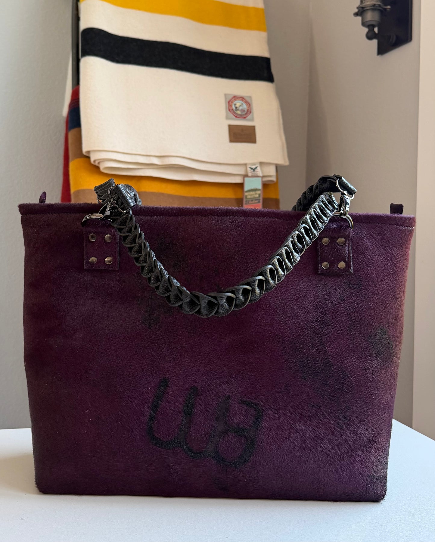 Large Leather Bag - Purple Reign