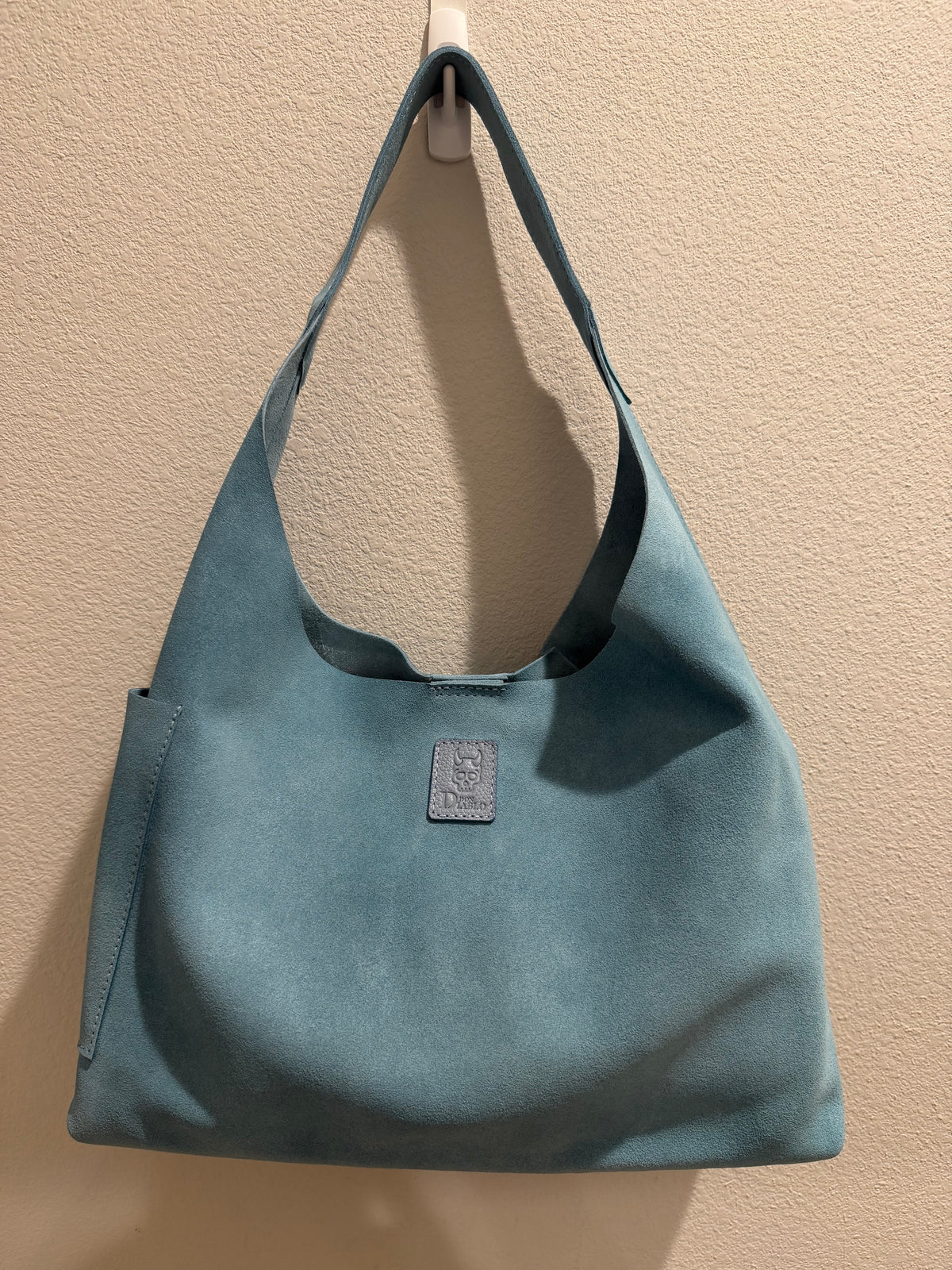 The Anne - Baby Blue Suede Leather Handbag