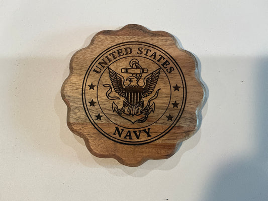 Navy Wood Coasters