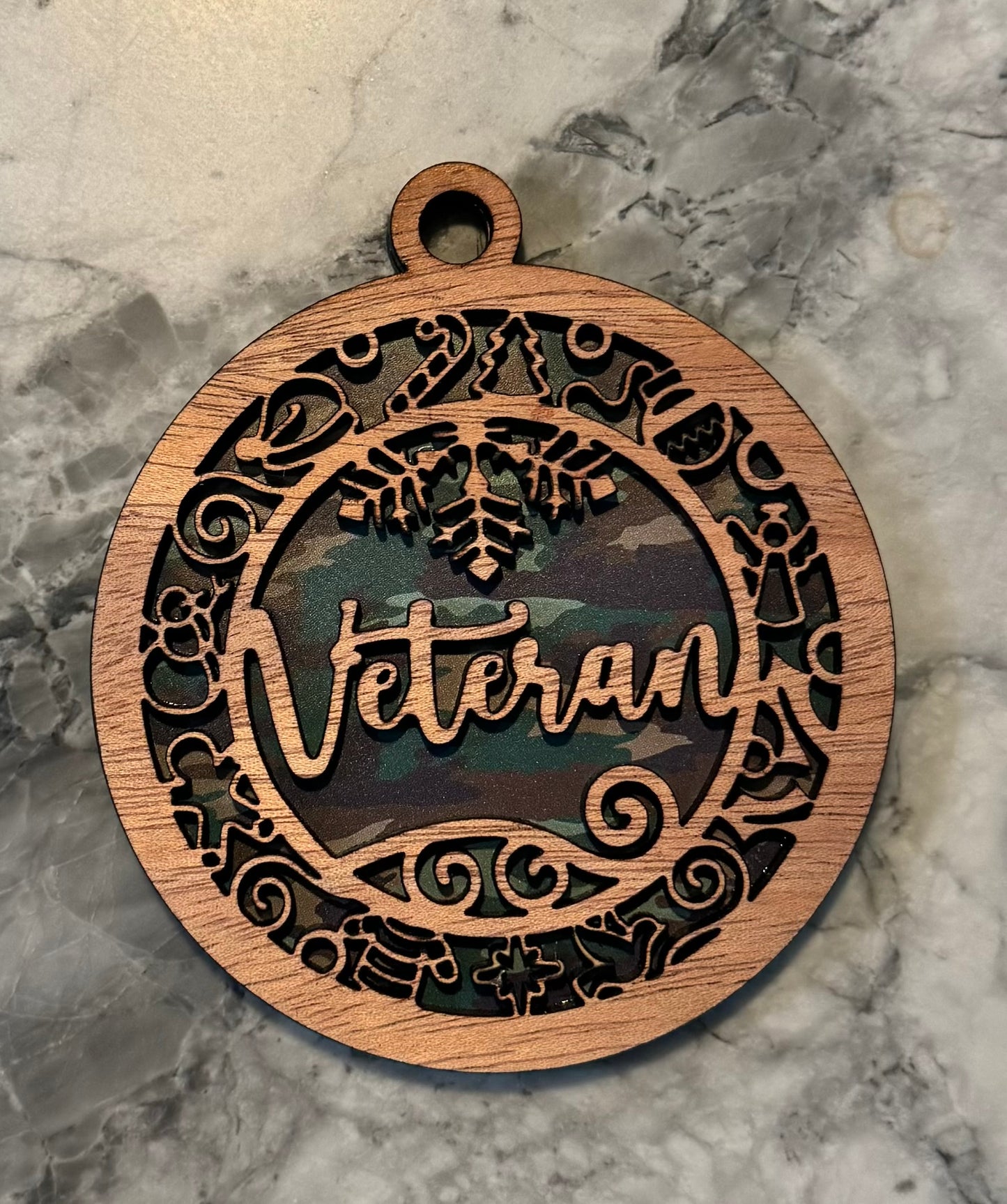 Christmas Ornament Medium -Veteran